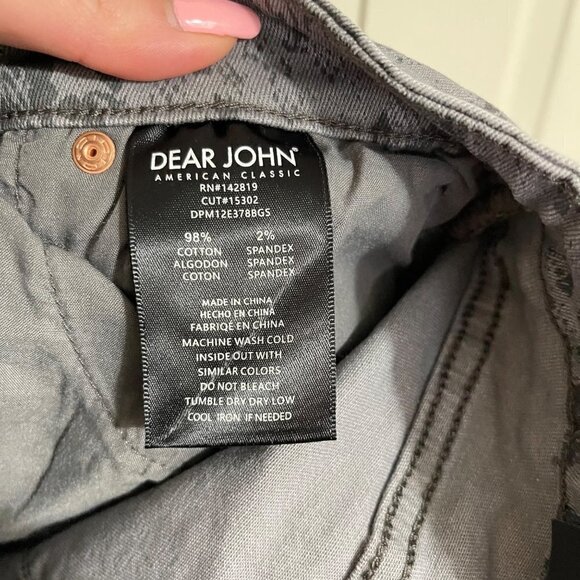 Dear John Women's NWT Gray Snake Print Giselle High Waisted Skinny Jeans Size 25 - Picture 8 of 9